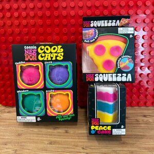 NEW! NEEDOH TRIO PACK! Peace O'Cake, Squeezza Pizza and Teenie Cool Cats